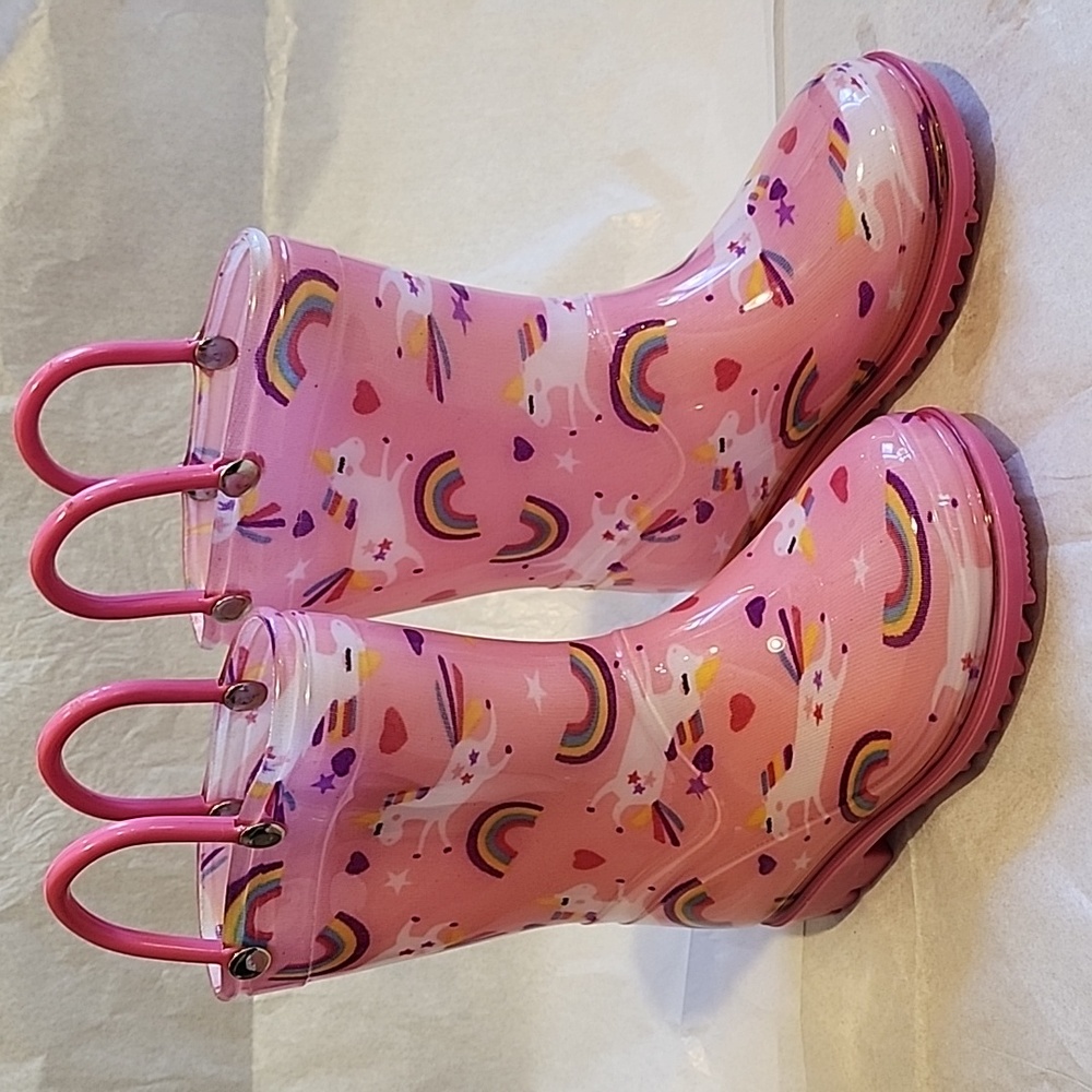 SHOFORT Toddler Waterproof Rain Boots